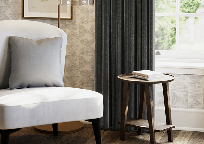 Oleander, Charcoal - Made to Measure Curtains - Image 5